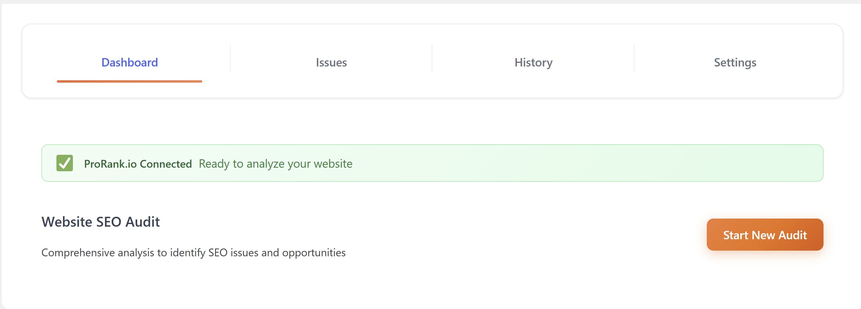 ProRank SEO Site Audit Dashboard